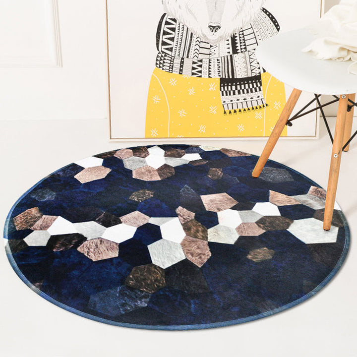 Black new arrivals carpet polyester geometric pattern carpet pet-friendly machine washable non-slip backing carpet for decoration | Bowlift