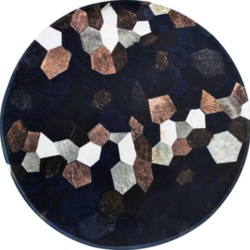 Black new arrivals carpet polyester geometric pattern carpet pet-friendly machine washable non-slip backing carpet for decoration | Bowlift