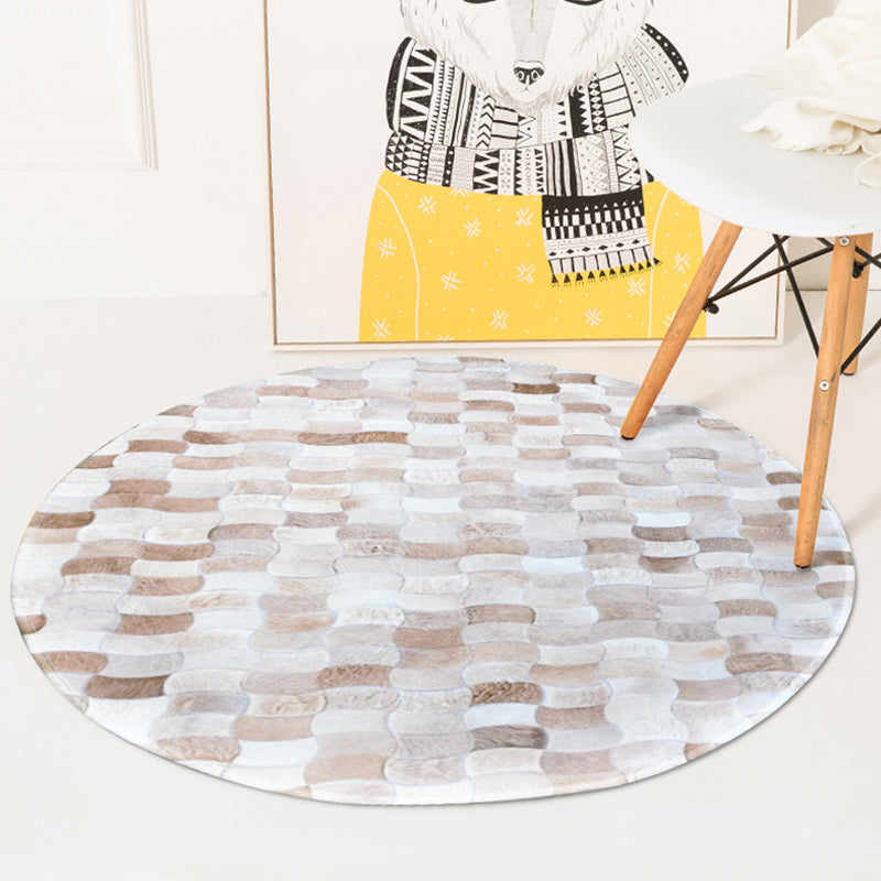 Stylish geometric patterned carpet multicolored modernist rug polyester washable pet-friendly non-slip rug for the bedroom | Bowlift