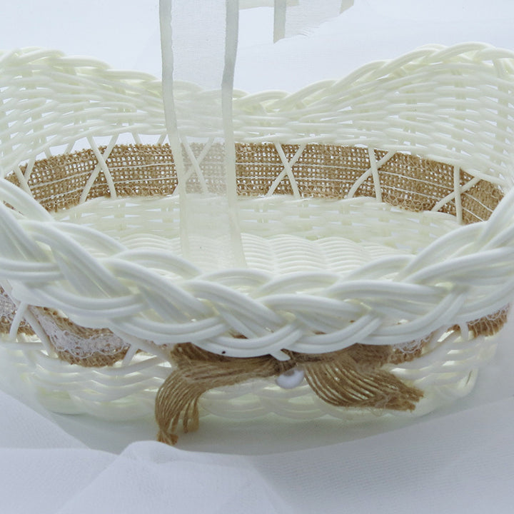 Ladies Wedding Basket with Satin Ribbon Bowlift