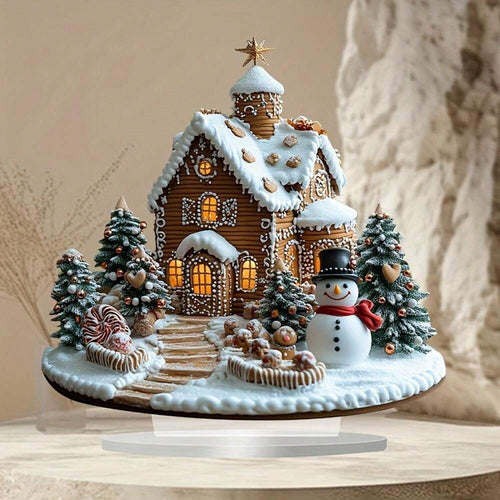 BowLift | Shining Gingerbread House – Charming Christmas table decoration with lighting