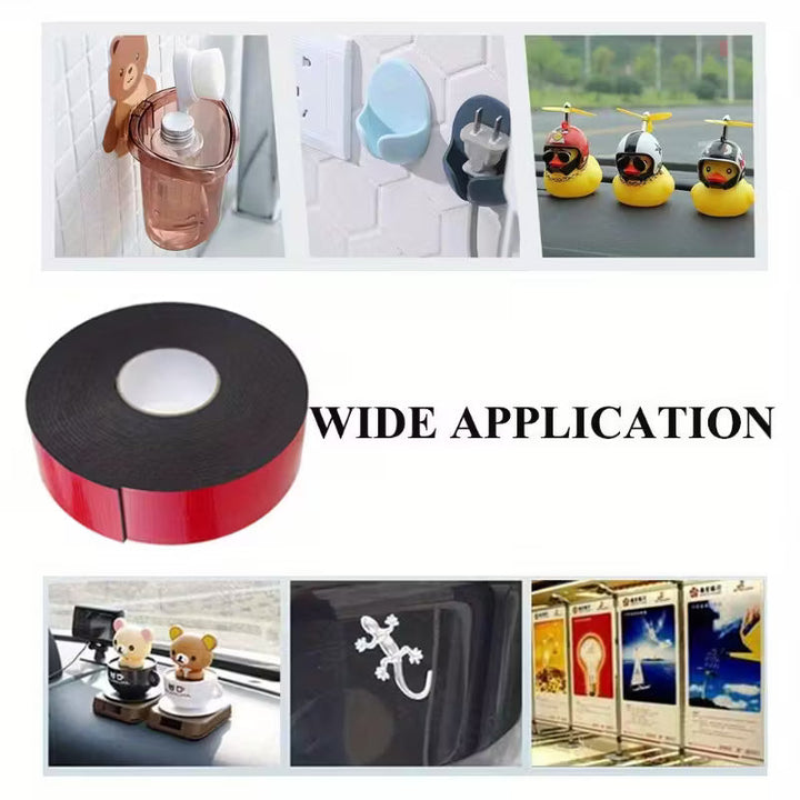 BowLift | Heavy-duty double-sided waterproof tape 16mm x 196.85in – Strong, residue-free adhesive for home & car