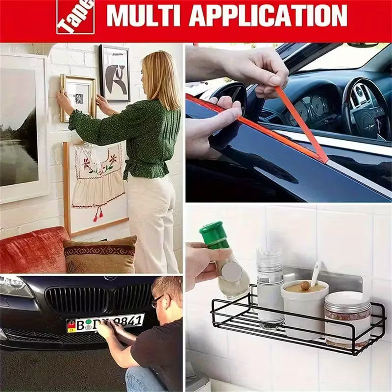 BowLift | Heavy-duty double-sided waterproof tape 16mm x 196.85in – Strong, residue-free adhesive for home & car