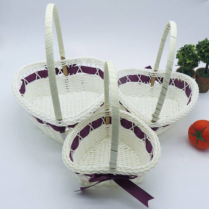 Women's Heart Shape Decorative Basket Bowlift