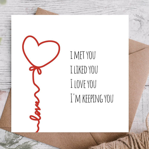 Anniversary card | I keep you | Bowlift