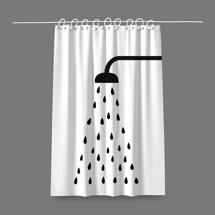 Artistic Cat-Themed Shower Curtain Bowlift