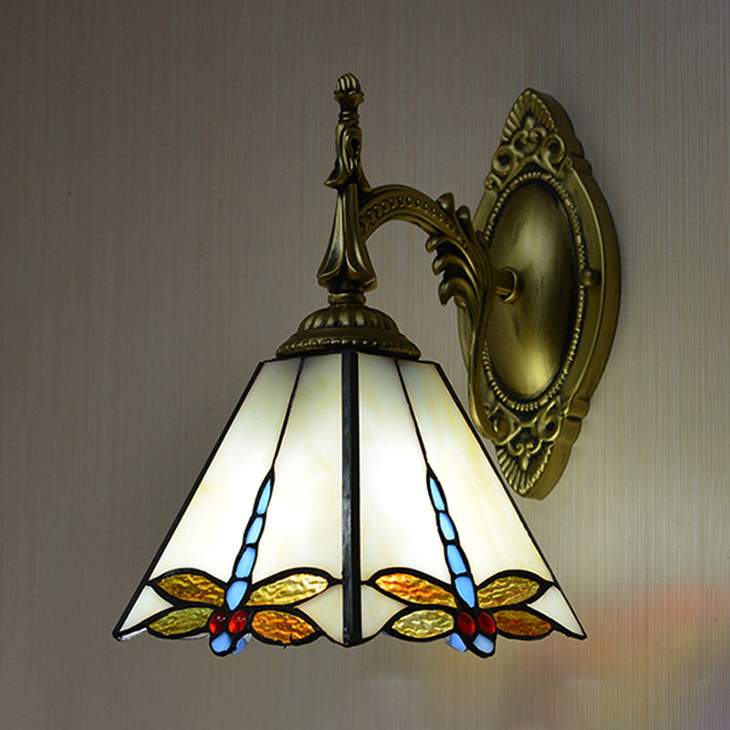 BowLift | Lodge Dragonfly Wall Lantern Lighting Tempered Glass 1 Light Decorative Wall Lamp