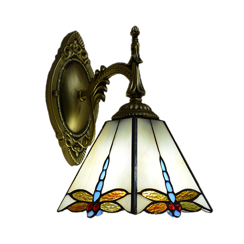 BowLift | Lodge Dragonfly Wall Lantern Lighting Tempered Glass 1 Light Decorative Wall Lamp