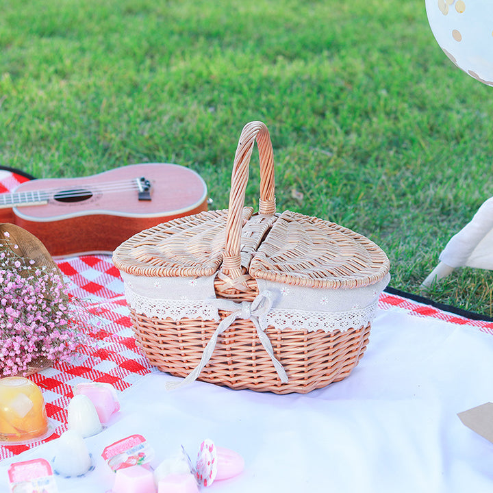 Ladies storage basket with elegant fabric lining Bowlift