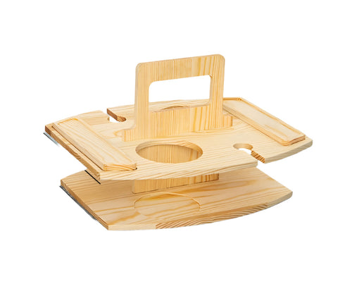 BowLift | Portable Wooden Picnic Table with Spacious Serving Area 36x31x26cm