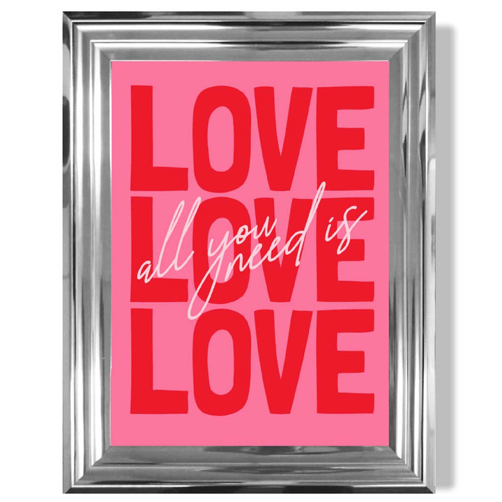 All you need is love framed art print | Bowlift