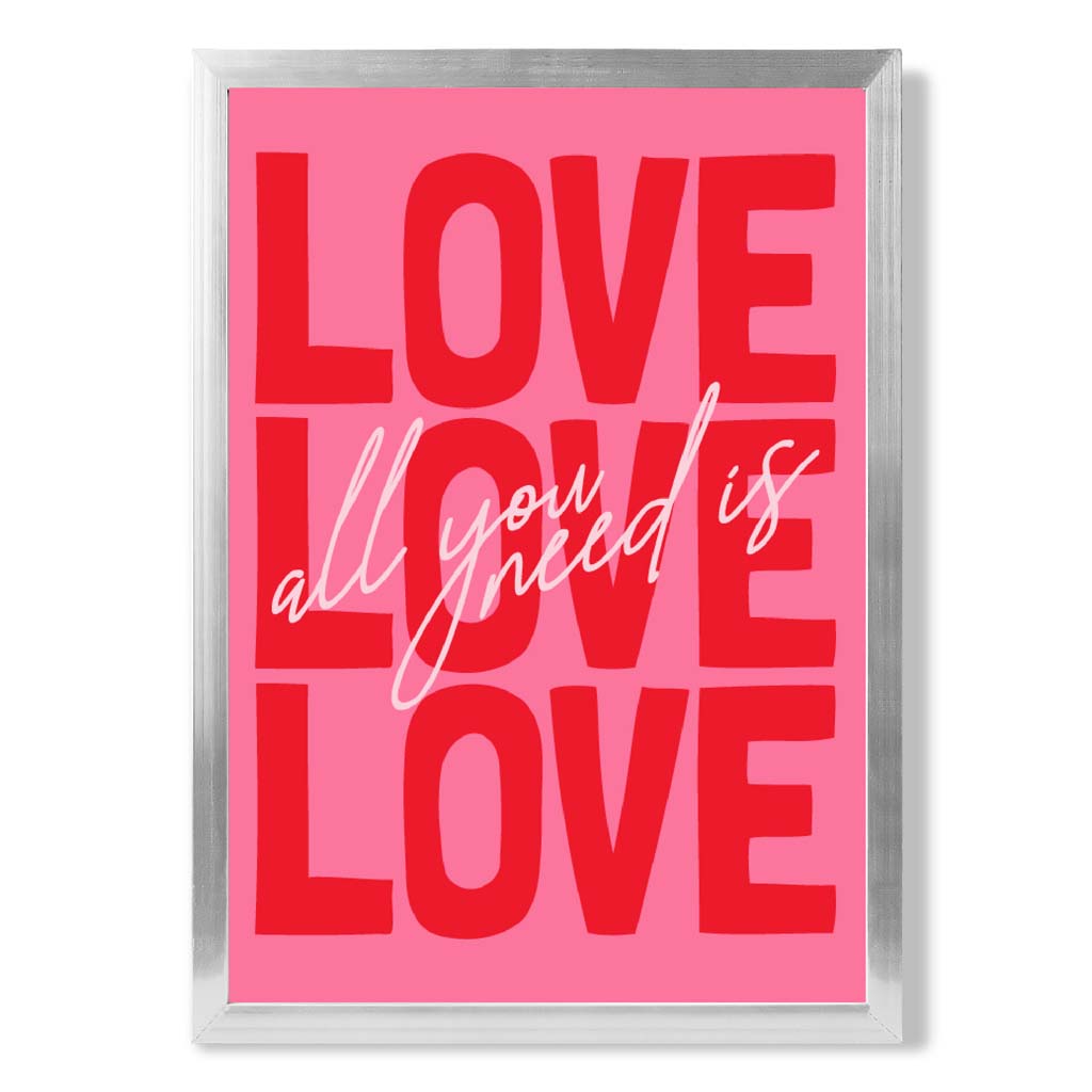 All you need is love framed art print | Bowlift
