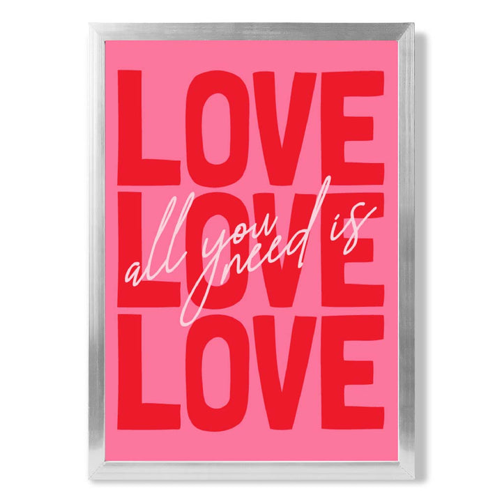All you need is love framed art print | Bowlift