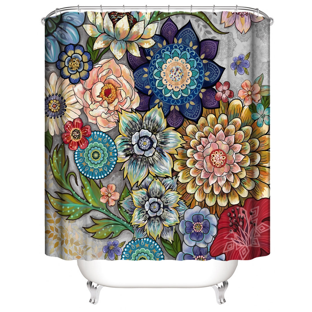 Artistic Floral Bath Decor Set Bowlift