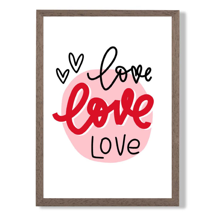 Circle of Love Framed Art Print | Bowlift