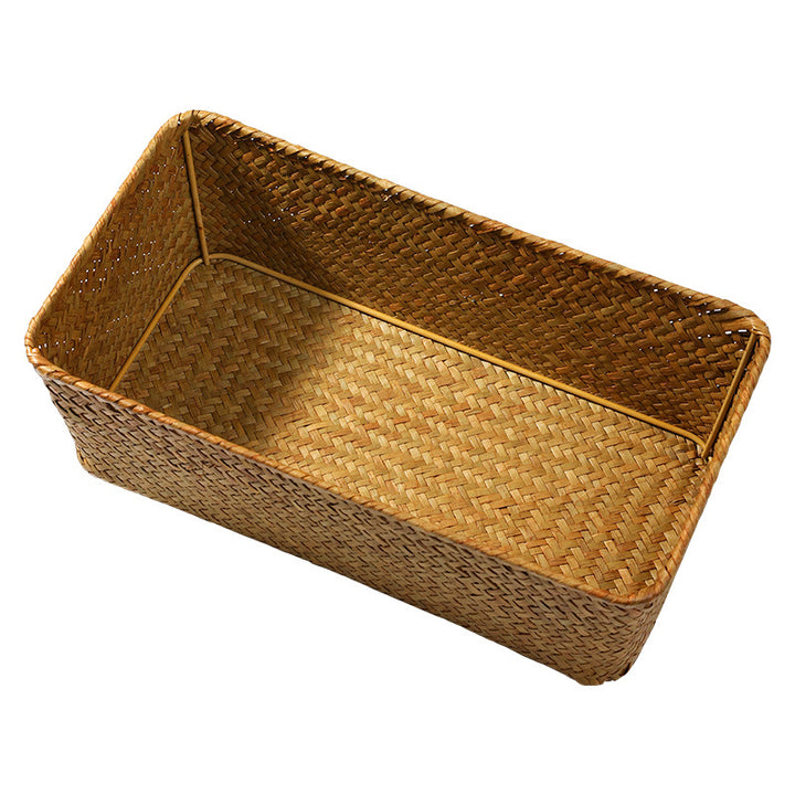 Unisex Rectangular Storage Basket made of Natural Wicker Bowlift