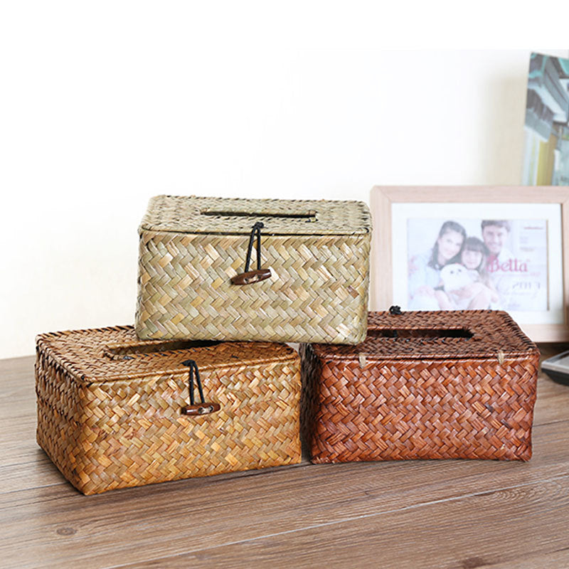 Unisex Handwoven Storage Box with Practical Lid Bowlift