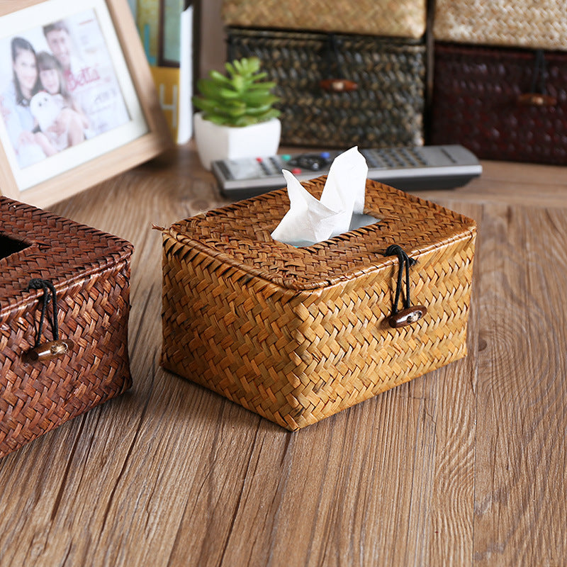Unisex Handwoven Storage Box with Practical Lid Bowlift