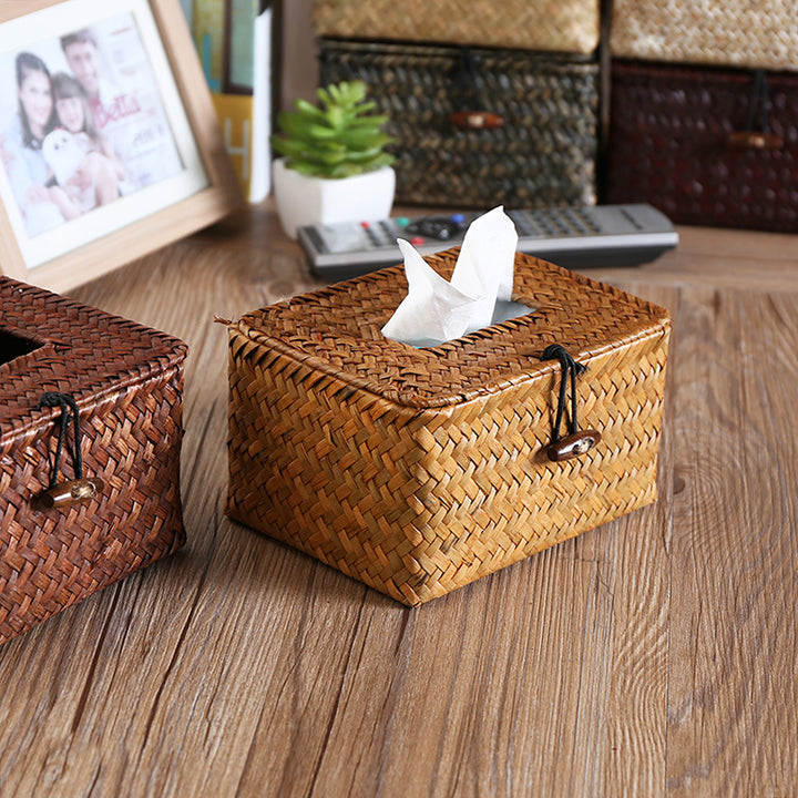 Unisex Handwoven Storage Box with Practical Lid Bowlift