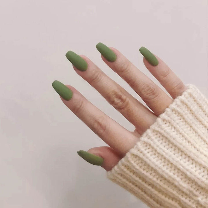 Matte Finish Press-On Nail Tips Bowlift 178815*10mm0277