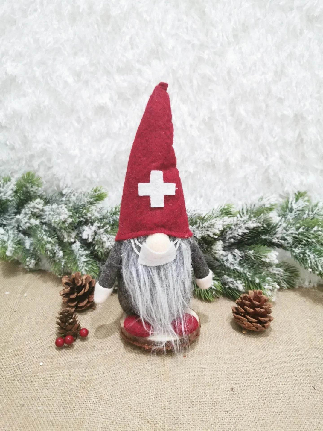 BowLift | Faceless Dolls Ornaments Nordic Forester Santa Claus Ornaments Christmas Window Decoration