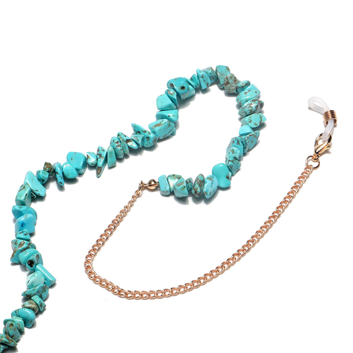 Stylish Eyewear Chain with Natural Stone Accents Bowlift