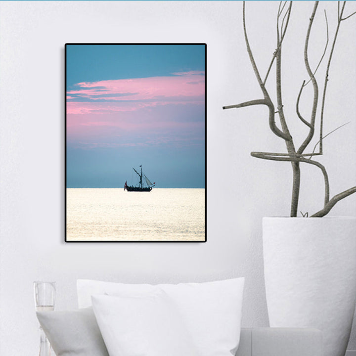 BowLift | Tropical Air and Sea Canvas pastel-colored texture painting for playroom, multiple sizes