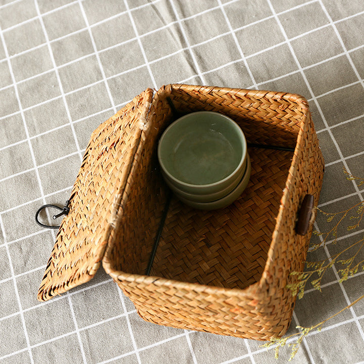 Handcrafted Woven Storage Box Bowlift