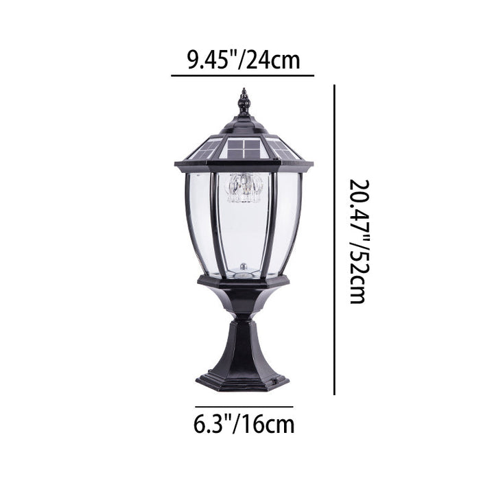 Outdoor Solar Waterproof Aluminum Glass 1-Light Lawn Landscape Light | Bowlift