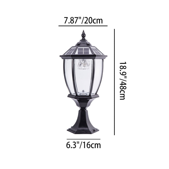Outdoor Solar Waterproof Aluminum Glass 1-Light Lawn Landscape Light | Bowlift