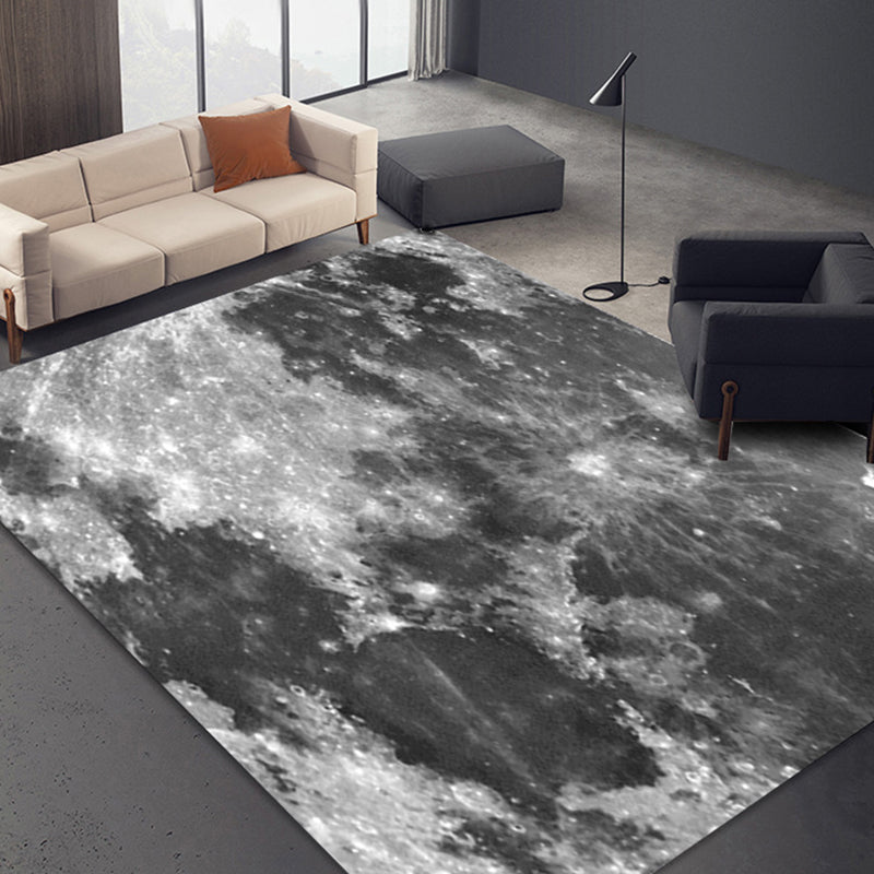 Stylish watercolor pattern rug with swirling stripes multicolored contemporary rug polyester pet-friendly non-slip backing washable rug for the living room | Bowlift