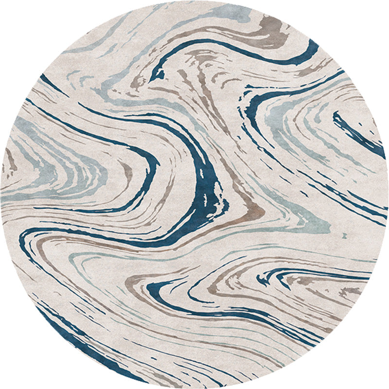 BowLift | Funky Contemporary Rug Multicolored Watercolor and Swirl Stripe Pattern Rug Pet Friendly Non-Slip Washable Rug for the Home Office