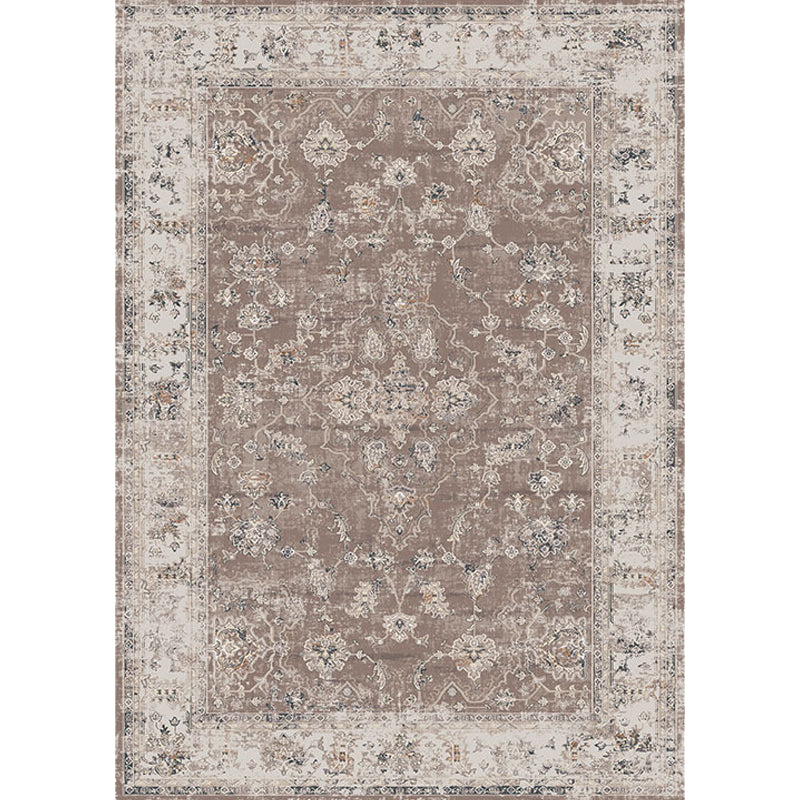 BowLift | Vintage Medallion Pattern Carpet Multicolor Polyester Carpet Washable Pet Friendly Non-Slip Carpet for Living Space