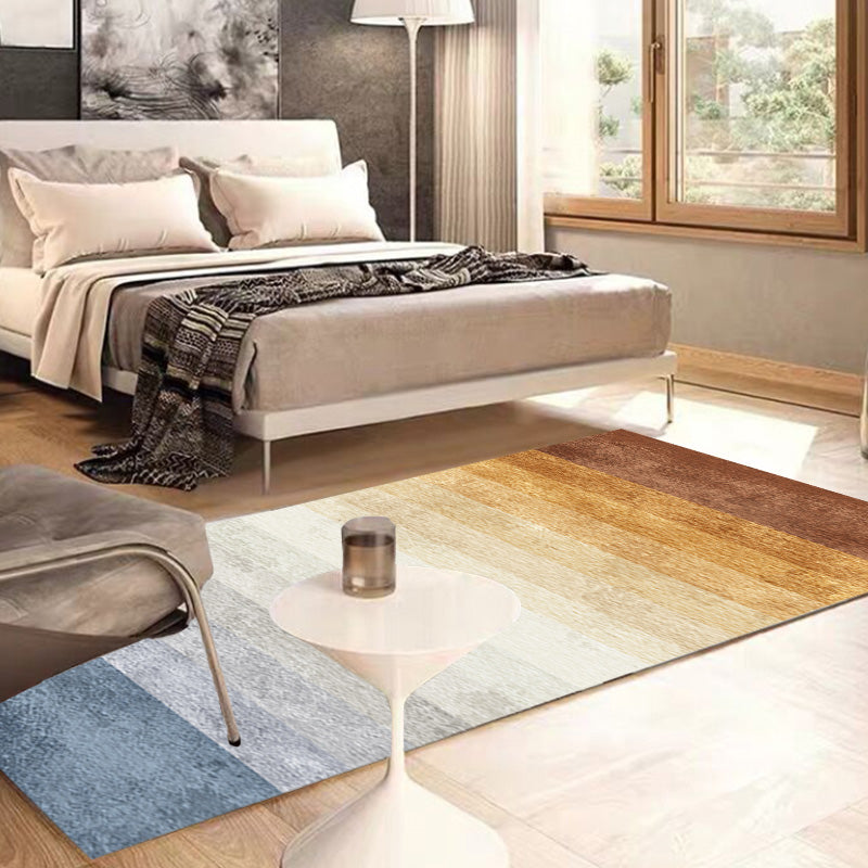Unique multicolored modernist carpet polyester ombre pattern washable pet friendly non-slip carpet for the living room | Bowlift