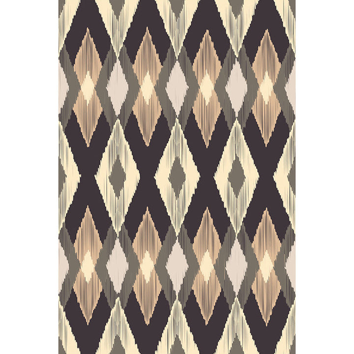 BowLift | Moroccan geometric pattern rug in orange and brown, polyester rug, washable, pet-friendly, non-slip, area rug for the living room