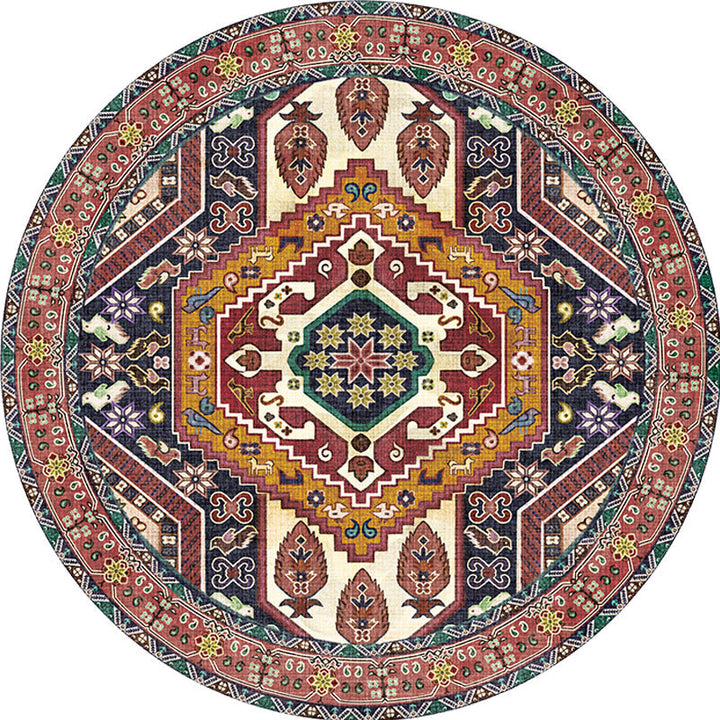 BowLift | Unique Tribal Diamond Pattern Rug Multicolored Moroccan Rug Polyester Pet-Friendly Non-Slip Back Washing Machine Safe Rug for the Living Room