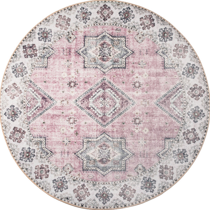 BowLift | Unique Tribal Diamond Pattern Rug Multicolored Moroccan Rug Polyester Pet-Friendly Non-Slip Back Washing Machine Safe Rug for the Living Room