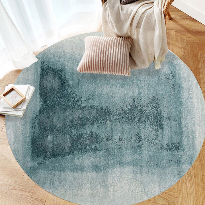 BowLift | Contemporary watercolour patterned rug with twist stripes Multi-colour polyester rug Non-slip backing Washable Pet-friendly rug for bedroom