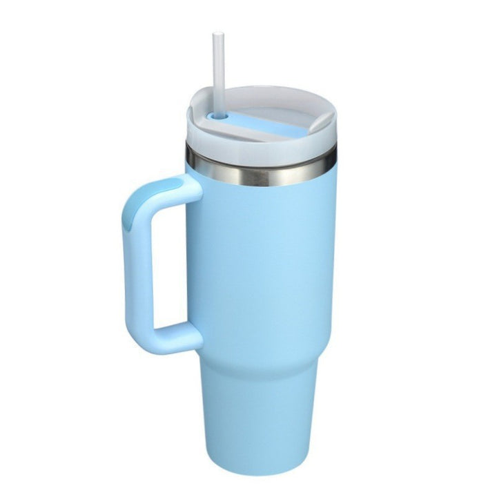40oz Insulated Tumbler with Handle and Straw