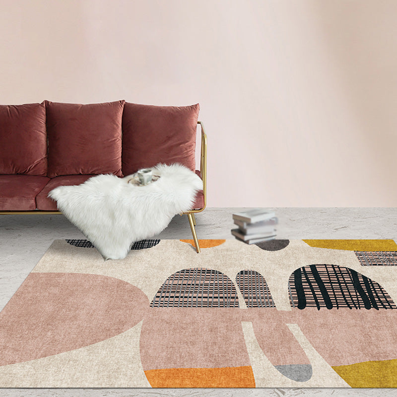BowLift | Creative modern rug color block striped pattern pet-friendly non-slip machine washable rug for decoration