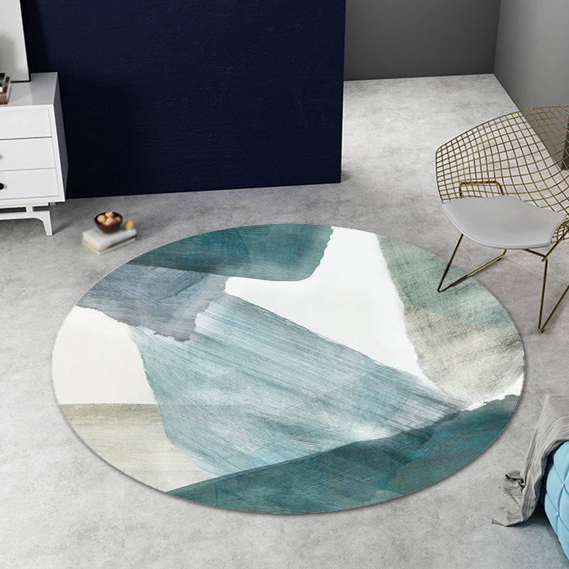 Colorblock striped rug Polyester Modernism rug Washable Non-slip Pet-friendly rug for the living room | Bowlift