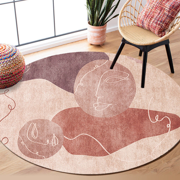 Colorblock striped rug Polyester Modernism rug Washable Non-slip Pet-friendly rug for the living room | Bowlift