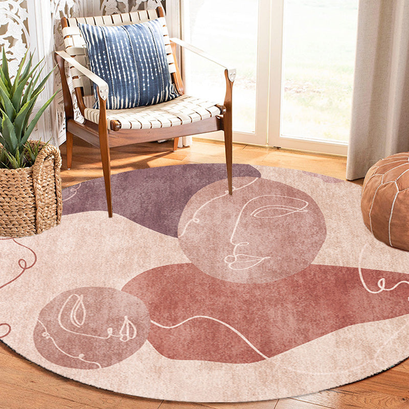 Colorblock striped rug Polyester Modernism rug Washable Non-slip Pet-friendly rug for the living room | Bowlift