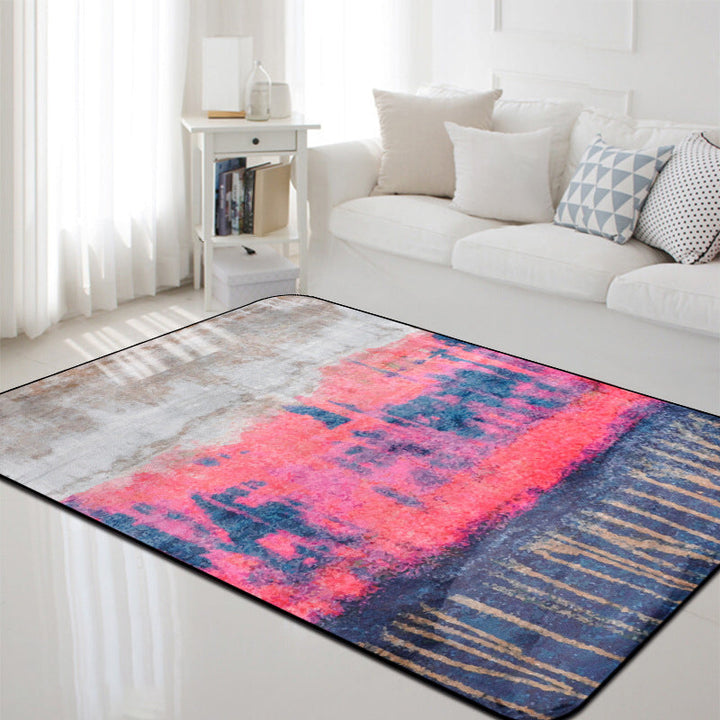 Industrial Abstract Rug Multicolor Polyester Rug Washable Pet-Friendly Non-Slip Rug for the Living Room | Bowlift