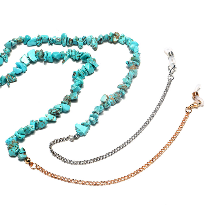 Stylish Eyewear Chain with Natural Stone Accents Bowlift