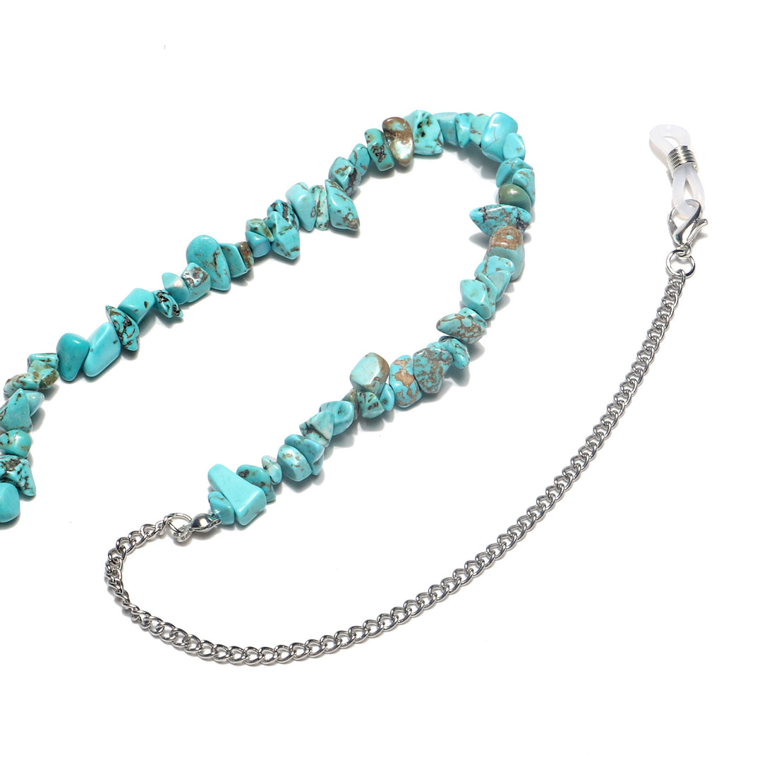 Stylish Eyewear Chain with Natural Stone Accents Bowlift
