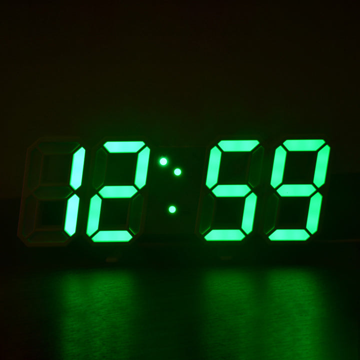 3D Digital Alarm Clock Home Desktop Wall Hanging Living Room Advanced Sense Creative LED Wall Hanging Electronic Clock Hanging Meter