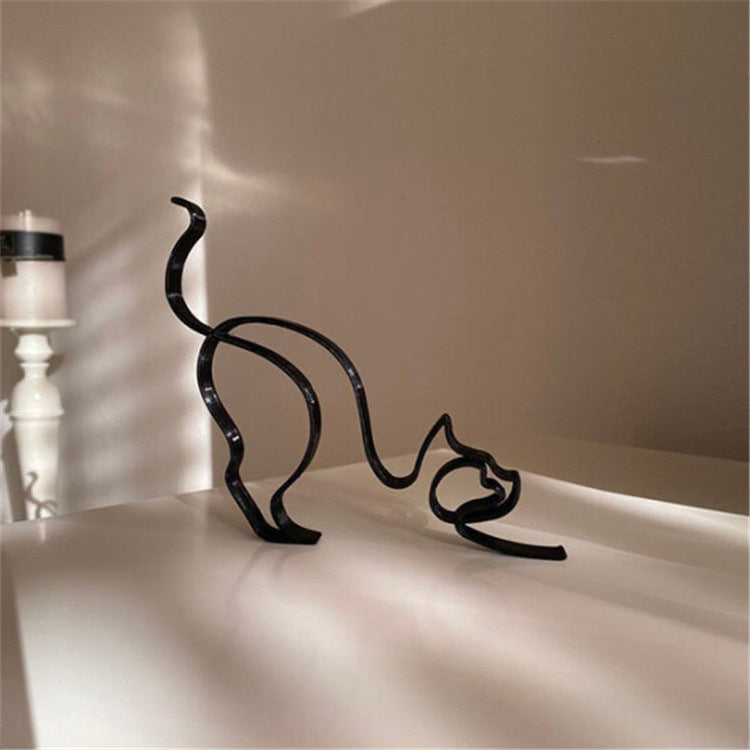 Simple Metal Dog Art Sculpture Ornaments Home Decoration