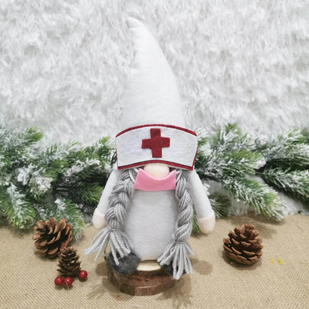 BowLift | Faceless Dolls Ornaments Nordic Forester Santa Claus Ornaments Christmas Window Decoration