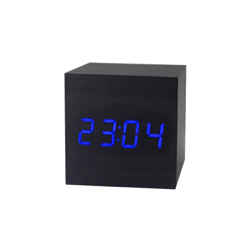 BowLtt|Square Digital Clock Thermometer(Material: Sleek Body; Function: Time Display   Temperature Monitoring; Application: Bedside Placement, Home Decoration)